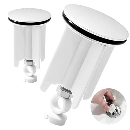 2er-Pack Edelstahl Waschbeckenstöpsel 40mm – Universelle Abflussstopfen für Bad und Küche