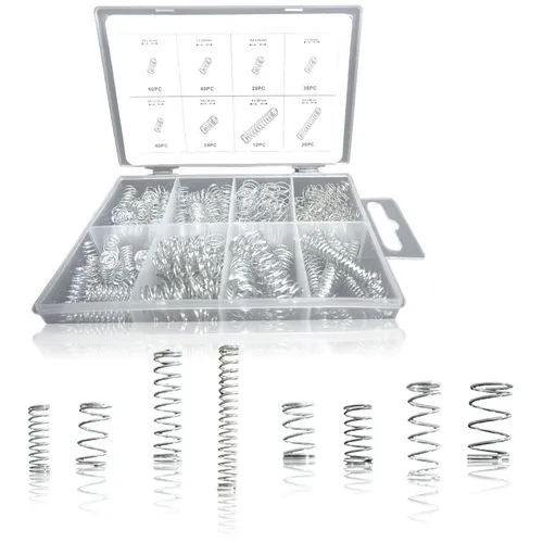 Produktbild Druckfedern Sortiment 246 tlg | Zugfeder Druckfeder Stahlfeder Metall Feder Set