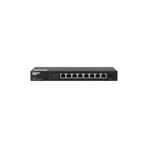 QNAP QSW-1108-8T 8-Port 2.5Gbps Unmanaged Switch - Switches, unmanaged 8-Port Switch für schnelle 2.5Gbps Datenübertragung, ideal für Netzwerk-Upgrades und hohe Bandbreitenanforderungen.
