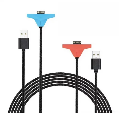 Wigento Handyhülle Für Nintendo Switch 2 Joy-Con PG-SW2228A 2er Set Ladekabel, Schnellladefähig, Langlebig, Flexibel, Sicherer Anschluss