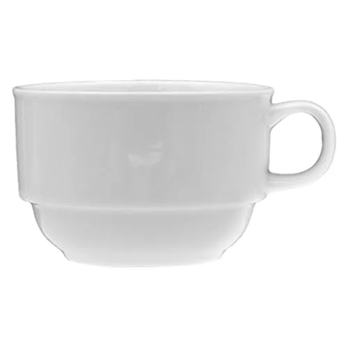 Holst Porzellan TH 018 Porzellan Tee/Kaffeetasse Smart 0,18 l stapelbar, weiß, 10.3 x 8.5 x 6 cm, 6 Einheiten