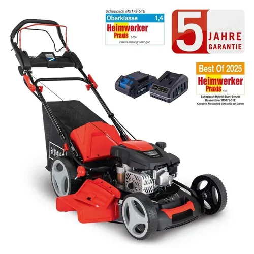 Scheppach Benzin Rasenmäher MS173-51E 4,1PS mit Hybrid-Start