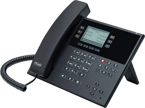 Auerswald COMfortel D-110 - Schnurgebundenes VoIP-Telefon, professionelles Design mit Headsetanschluss und beleuchtetem Grafikdisplay für optimale Bedienung