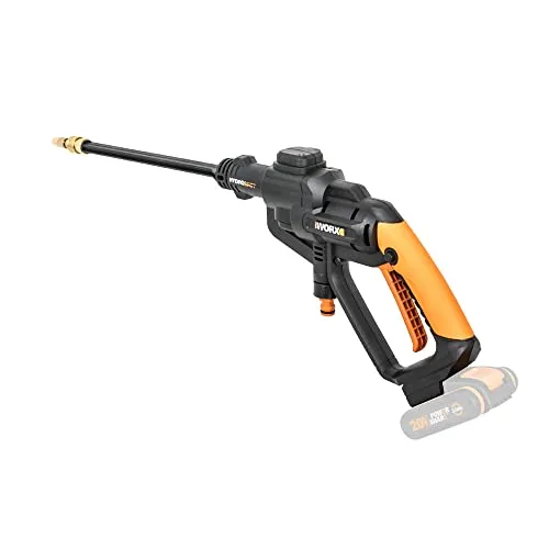 WORX WG620E.9 Akku Hochdruckreiniger Hydroshot 20V - Mobiler Reiniger für vielseitige Anwendungen - Schleifmaschinen: Hochdruckreiniger mit 22 bar Druck, ideal für schnelle und effektive Reinigung unterwegs, kabelloser Betrieb für maximale Flexibilität.