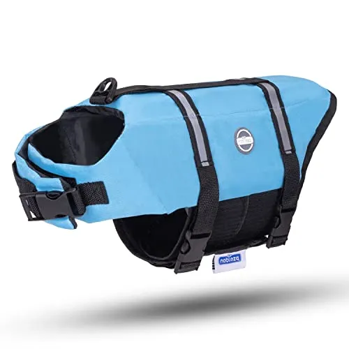 Nobleza Hundeschwimmweste S - Einstellbare Rettungsweste mit Griff und Reflektoren - Hochwertige Schwimmweste für kleine Hunde, sicher und bequem mit hervorragendem Auftrieb. Ideal für Schwimmen, Bootfahren und Kanufahren.