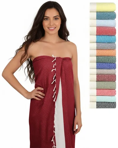 furora HOLIDAY Saunatuch XXL - Burgunder - Saunahandtuch für Damen und Herren, aus 100% Bio-Baumwolle, extra groß 100x200 cm für optimalen Komfort im Spa oder zu Hause.