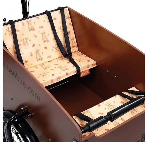 Babboe Kissenset Safari Peach für Big/Dog - Bequeme Sitzlösung für Kinder ab 18 Monaten! Das Babboe Kissenset bietet Komfort und Stil mit einem Rücken- und Sitzkissen in fröhlichem Design. Ideal für Lastenfahrräder, inklusive Montagematerial.