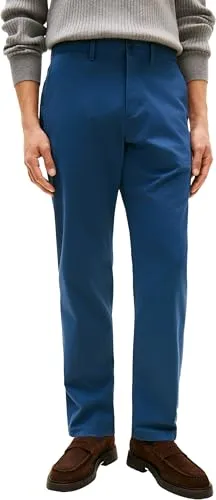 Tommy Hilfiger Herren Chino Hose Harlem Essential Twill Tapered Fit, Blau (Aegean Sea) 30W/30L - Klassische Chino-Hose von Tommy Hilfiger in lässigem Design. Der bequeme Schnitt und das weiche Material sorgen für hohen Tragekomfort. Ideal für Büro und Freizeit. Vielseitig kombinierbar und zeitlos.
