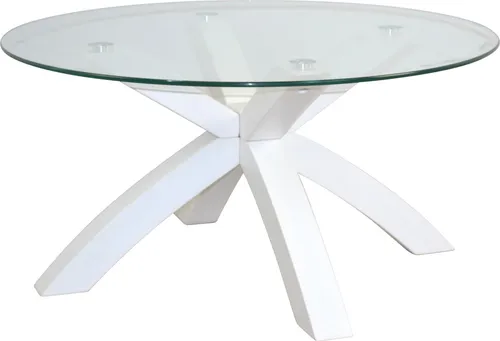 möbel direkt online Couchtisch Massivholz Eiche mit Glasplatte