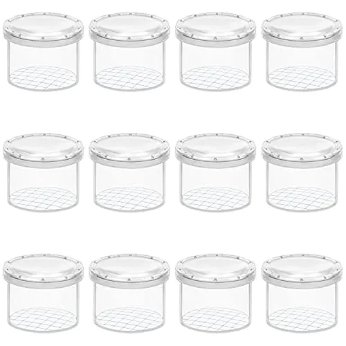 Belle Vous 12er Pack Becherlupen für Kinder & Erwachsene Forscher Set Klares Lupenglas für Kinder - Tragbare Becherlupe für Wissenschaft/Biologie & Käfersammeln - Insekten Forscherset Kinder