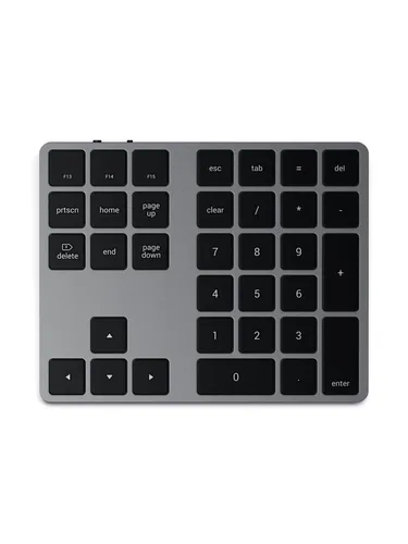 SATECHI Bluetooth Extended Numeric Keypad - Schlanker, wiederaufladbarer Ziffernblock mit 34 Tasten für MacBook Pro/Air und iPad, ideal für effizientes Arbeiten