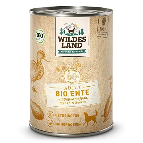 Wildes Land BIO Adult Ente mit Süßkartoffel & Birne 6x400 g von Wildes Land