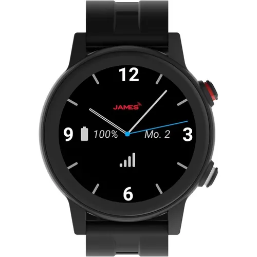 myjames R9 Notruf- und Sicherheitsuhr für Senioren – Sturzerkennung Smartwatch mit EU-Roaming SIM-Karte - Die myjames R9 vereint elegantes Design mit einfacher Bedienung und bietet zuverlässige Sicherheit. Mit GPS-Ortung, Notruftelefonie und nützlichen Funktionen ist sie der ideale Begleiter für ein selbstbestimmtes Leben.