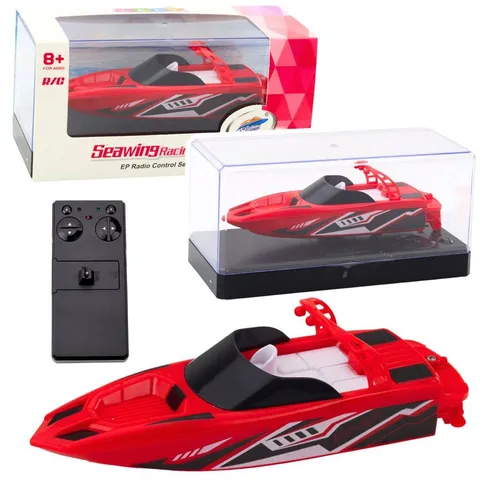 Wisam RC-Auto Ferngesteuertes Motorboot RC Weiß-Rot 15cm