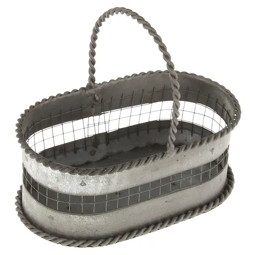 Kleiner Dekokorb Metall Metallkorb Drahtkorb Aufbewahrungkorb Korb Tischdeko