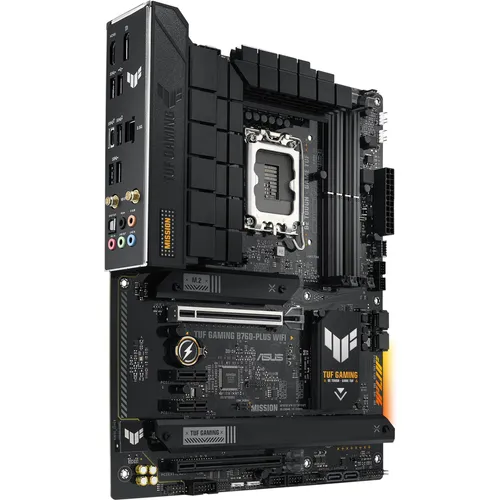 ASUS TUF GAMING B760-PLUS WIFI - Hochleistungs-Mainboard - Mainboard für Gaming und Multimedia, LGA 1700 Sockel, WiFi-fähig und optimiert für maximale Stabilität und Leistung.