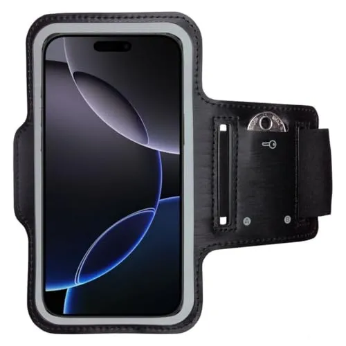 CoverKingz Sportarmband für iPhone 16 Pro Max - Armtasche mit Schlüsselfach Oberarm Halterung - Sport Laufarmband Handy Armband