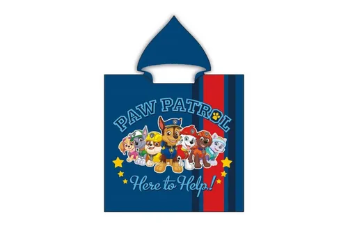 PAW PATROL Strandtuch Paw Patrol Badeponcho Kinder Strandponcho mit Kapuze