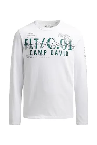 CAMP DAVID Langarmshirt aus Baumwolle in Weiß von CAMP DAVID