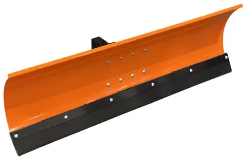 SRM Design Schneepflug Schneeschild Räumschild zum Beseitigen von Schnee Universal 5 Fach verstellbar für Rasentraktor 150x40 cm Orange