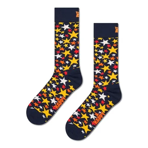 Happy Socks Christmas Star Sock blau Weihnachtssocke (DE/NL/SE/PL, Numerisch, 36, 40, Regular, Regular, navy)
