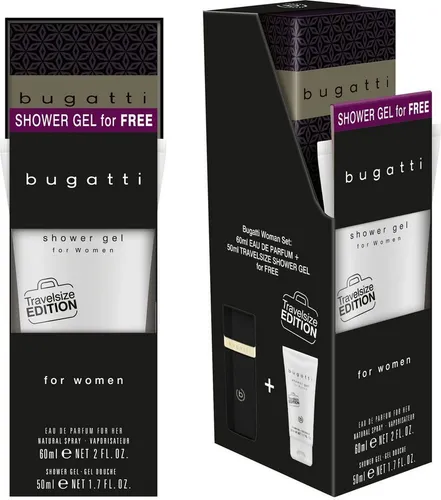 bugatti Duft-Set ELEGANZA INTENSA, 2-tlg., Travelsize Edition: EDP 60 ml + (gratis) Duschgel 50 ml