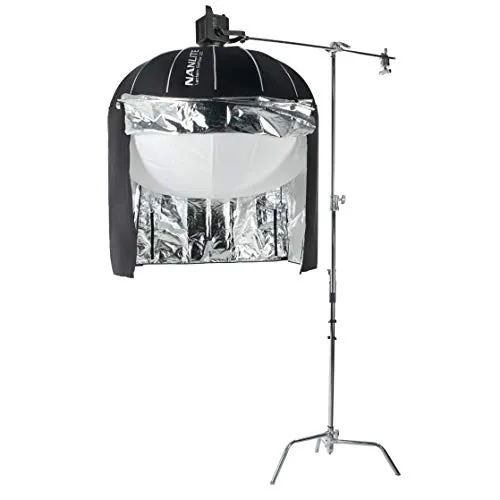 NANLITE Forza NGLT120 Softbox mit Bowens-Halterung (119,4 cm), inkl. Lichtkontrolle Rockset und Tragetasche