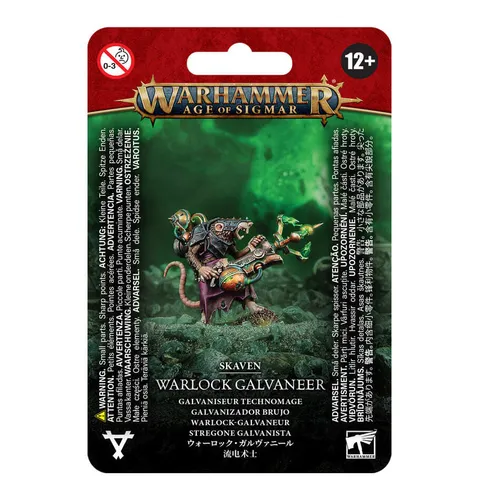 W-AOS: Skaven - Warlock Galvaneer Figur - Sonstiges Spielkonsolenzubehör, ideal für Warhammer: Age of Sigmar Fans, enthält alles für den Zusammenbau und die individuelle Gestaltung des Warlock Galvaneer.