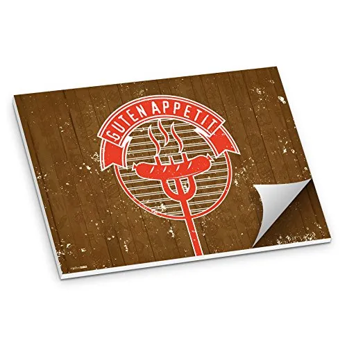 50x itenga Tischset BBQ rustikal DINA3 Papier Unterlage Platzset z.B. für Balkon Terasse Garten Grillparty rot braun