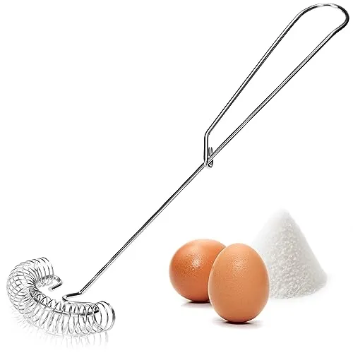 COM-FOUR® Spiralschneebesen Edelstahl 304 rostfrei von COM-FOUR