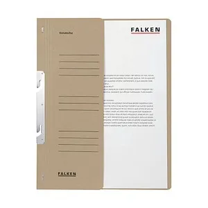 FALKEN Einhakhefter Karton grau DIN A4, halber Deckel, 1 St.