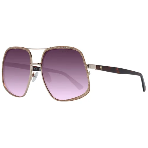 Marciano by Guess Sonnenbrille GM0826 32T 60 Damen Gold - Sonnenbrille für Damen mit elegantem goldenen Metallrahmen und burgunderfarbenen Verlaufsgläsern. 100% UVA & UVB Schutz für stilvollen Sonnenschutz.
