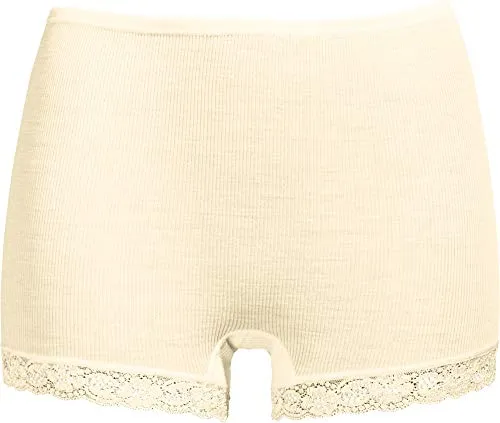 Nina von C. Damen-Schlüpfer Wolle/Seide Creme Größe 46