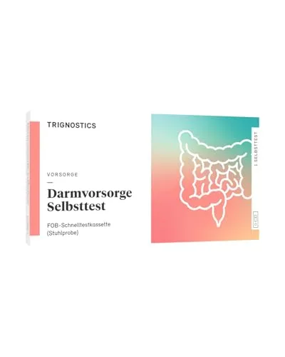 TRIGNOSTICS Darm-Vorsorgetest für zuhause – Schnelles Testergebnis in 5 Minuten - Tests für kolorektale Krankheiten mit hoher Testgenauigkeit von 99,1%. Führen Sie den Darmkrebs Selbsttest einfach und diskret von zuhause aus durch.