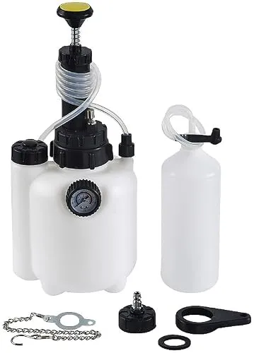 AGT Bremsentlüfter: 3-Liter-Bremsenentlüfter, E20-Adapter (Ø 45mm), 1-Liter-Absaugbehälter (Bremsentlüftungsgerät, Bremsenentlüfter Druckbehälter, alt)