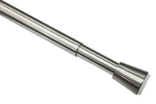 GARDINIA Scheibenstange Spannstange, Ø 26 mm, 1-läufig - Scheibengardinenstangen, aus Edelstahl, ohne Bohren montierbar und ideal für Umzüge oder Mietwohnungen. Vielseitig einsetzbar für Vorhänge, Raumteiler und Duschabtrennungen.