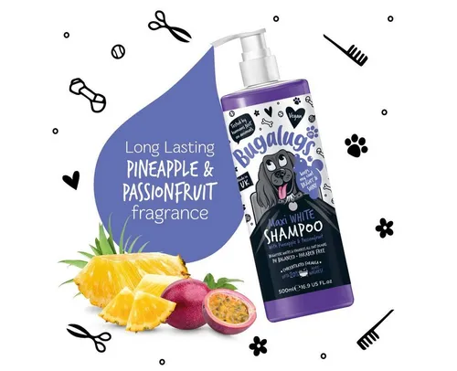 Bugalugs Tiershampoo Bugalugs Hundeshampoo Maxi White 500 ml, 500 ml, (1-St), ph neutral, Hunde Shampoo, Lake District