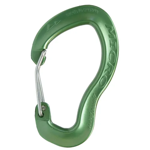 Austrialpin Micro Wiregate Karabiner (Größe One Size, gruen)
