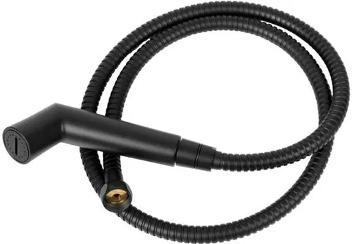 Camp4 Duschset mit 150cm Schlauch und Absperrschieber - Camping-Duschen: Praktisches Duschset in elegantem schwarz matt, ideal für unterwegs und sorgt für eine angenehme Dusche im Freien.