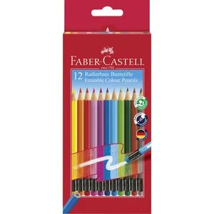 Faber-Castell Buntstifte radierbar 116612 12 Stück von Faber-Castell