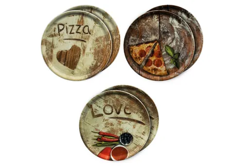 MamboCat Pizzateller 6er Set 33cm - Pizzateller aus hochwertigem Porzellan, ideal für Ihre Lieblingspizza, perfekt für gesellige Abende mit Freunden und Familie.