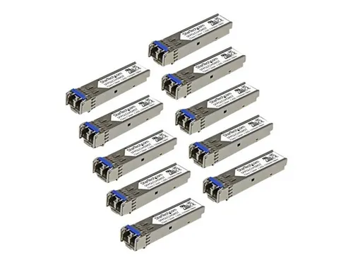StarTech.com Gigabit LWL SFP Transceiver Modul - Cisco GLC-LH-SM kompatibel - SM/MM LC - 550m - Mini GBIC 10er Pack - 1000Base-LX/LH - SFP (Mini-GBIC)- (GLCLHSM10PST)