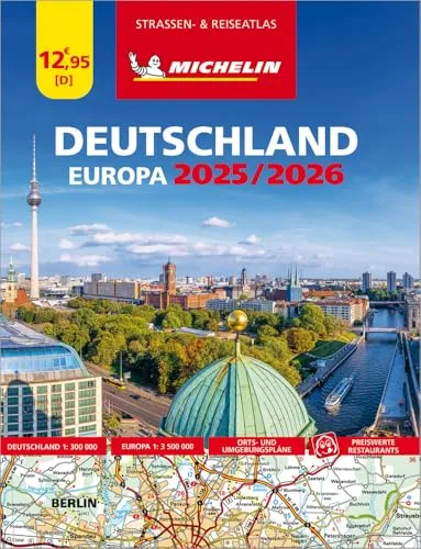 Michelin Straßenatlas Deutschland & Europa 2025/2026: Straßenkarte 1:300.000 (MICHELIN Atlanten)