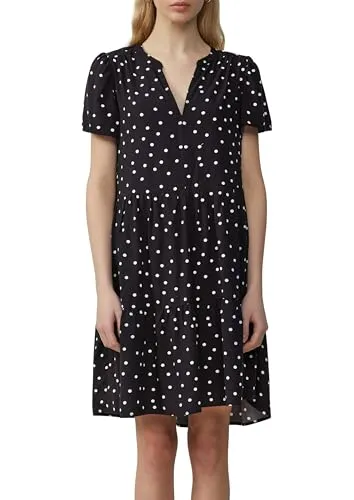 QS Kurzes Viskosekleid mit All-Over-Print