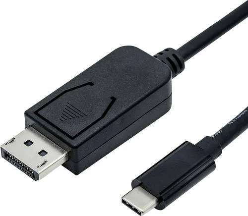 ROLINE USB Typ C - DisplayPort Adapterkabel 1 m - Monitorzubehör für hohe Auflösungen bis 3840x2160 @60Hz, ideal zum Spiegeln oder Erweitern Ihres Displays mit USB Typ C auf DisplayPort.