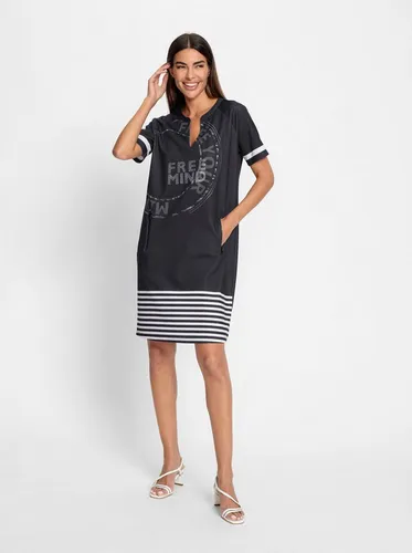 heine Jerseykleid Jersey-Kleid Kurzarm in schwarz von Heine