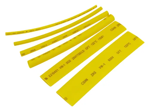 Schrumpfschlauch Sortiment Gelb 100 Teile Set 10 cm 1,5-13 mm 6995