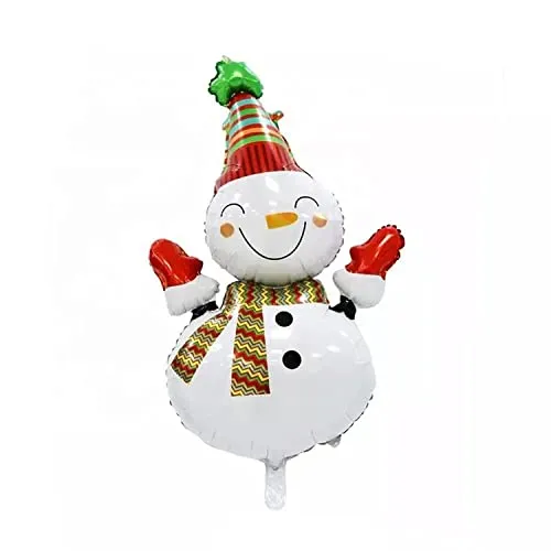 Folienballon Weihnachten -Schneemann rot, ca. 109 x 69 cm - Groß XL Weihnachtsmann Weihnachstabaum Helium Folienluftballon Luftballon Weihnachtsfeier Party Deko Kopper-24 Dekoration