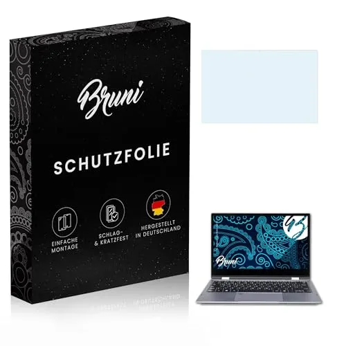 Bruni Schutzfolie kompatibel mit Wortmann Terra Mobile 360-13 Folie, glasklare Displayschutzfolie (2X)