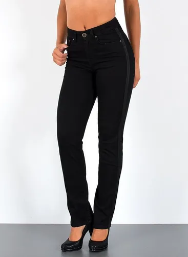 ESRA Damen Straight Fit Jeans High Waist bis Übergröße G5 - Die ESRA Straight Fit Jeans für Damen bietet hohen Tragekomfort und eine perfekte Passform. Mit ihrem geraden Schnitt und der hohen Taille ist sie ideal für den Alltag und in vielen Waschungen erhältlich. Ein Must-Have für jeden Kleiderschrank!
